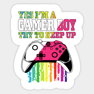 yes I'm a gamer boy try to keep up Sticker